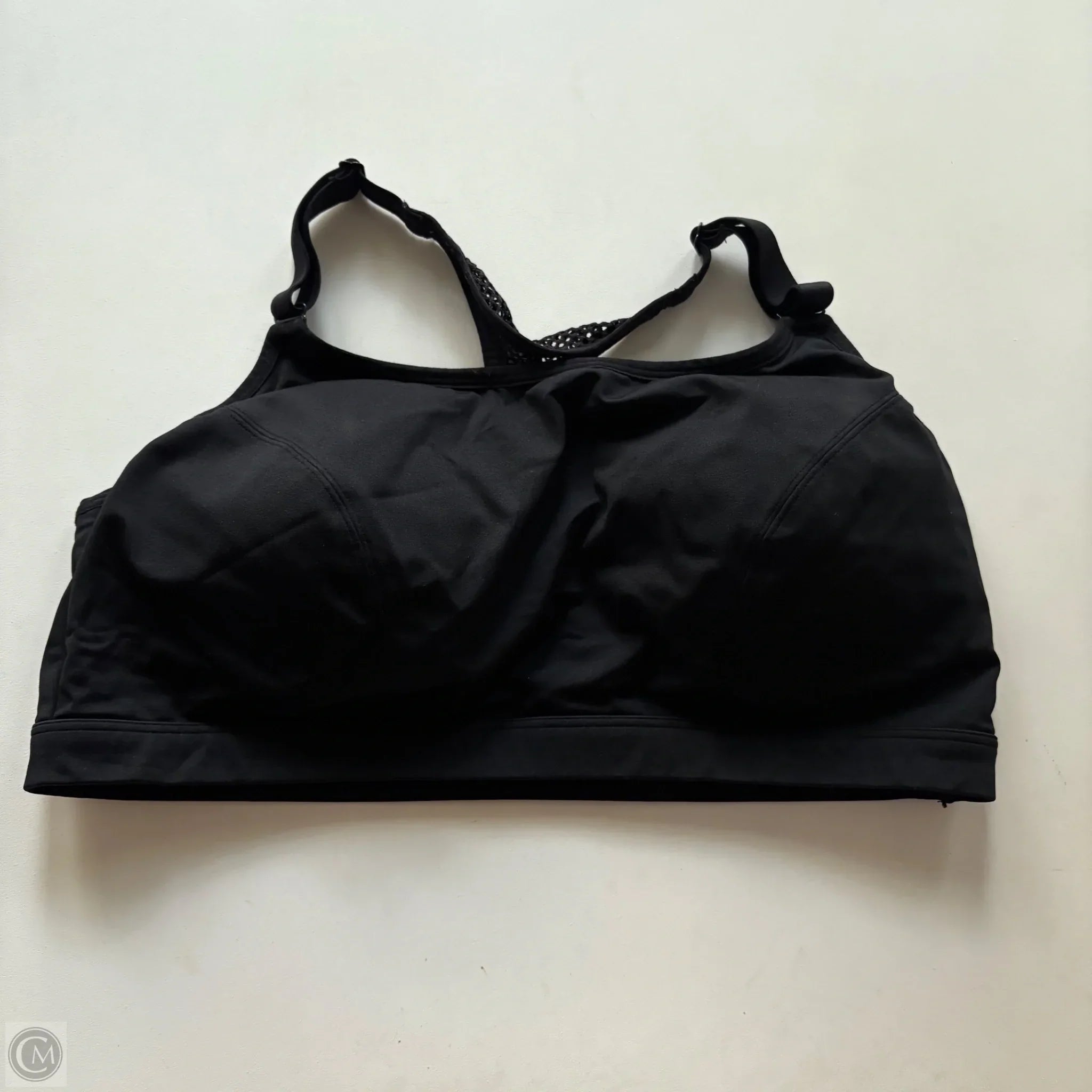 Livi Active Women's Plus Size Black Athletic Sports Bra - High Support Workout Top for Running, Yoga & Gym