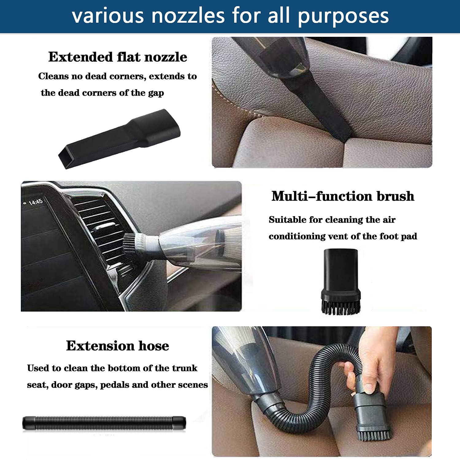 Premium Roadside Car Emergency Kit - High Power Car Vacuum, Jumper Cables, Reflective Warning Triangle & Safety Tools | Essential Vehicle Safety Gear for Roadside Emergencies & Breakdowns