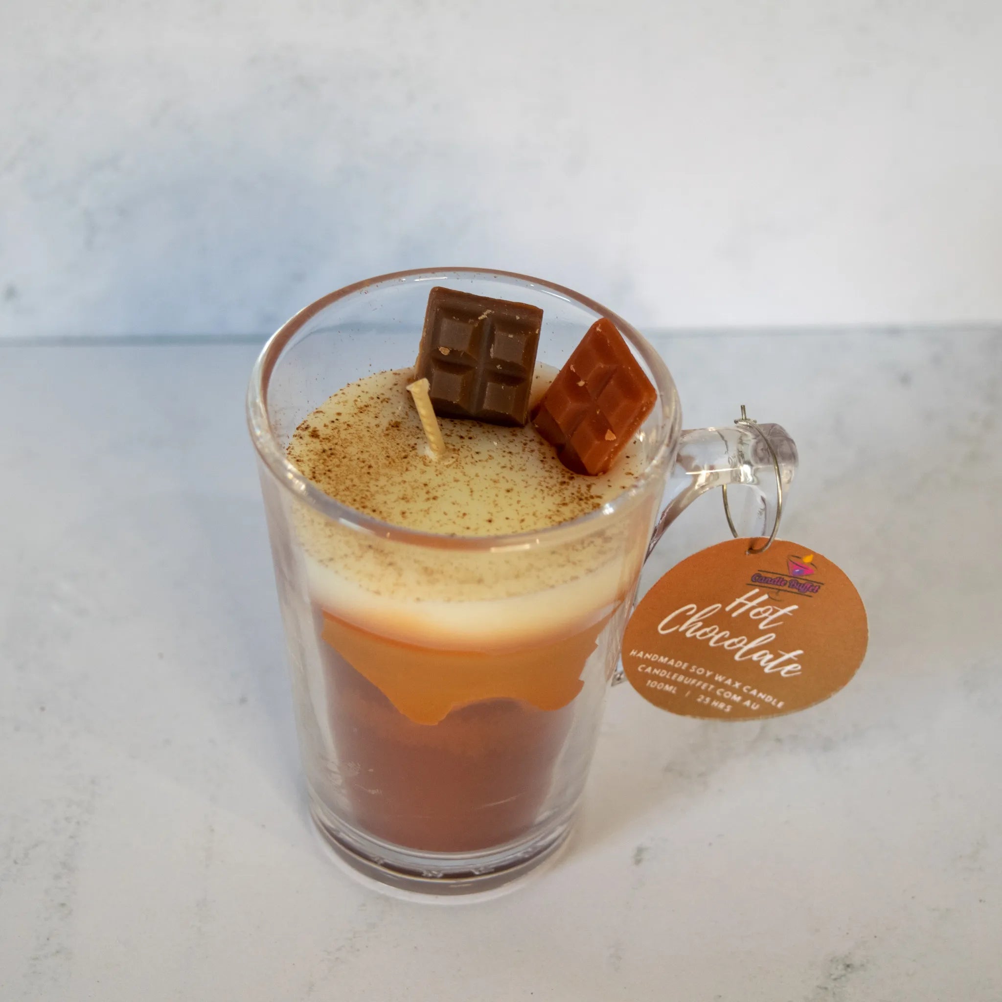 Hot Chocolate Mini Cafe Scented Candle 100ml - Cozy Winter Home Decor, Gift for Coffee Lovers, Perfect for Relaxation & Aromatherapy
