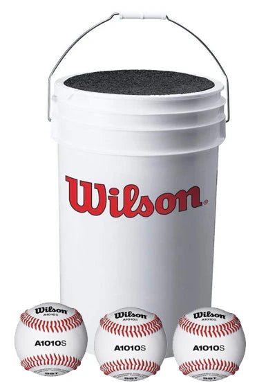 Wilson WTA1098 X OUT Bucket Combo with 3 Dozen A1010S Blem Baseballs - Perfect for Baseball Practice, Training & Team Drills