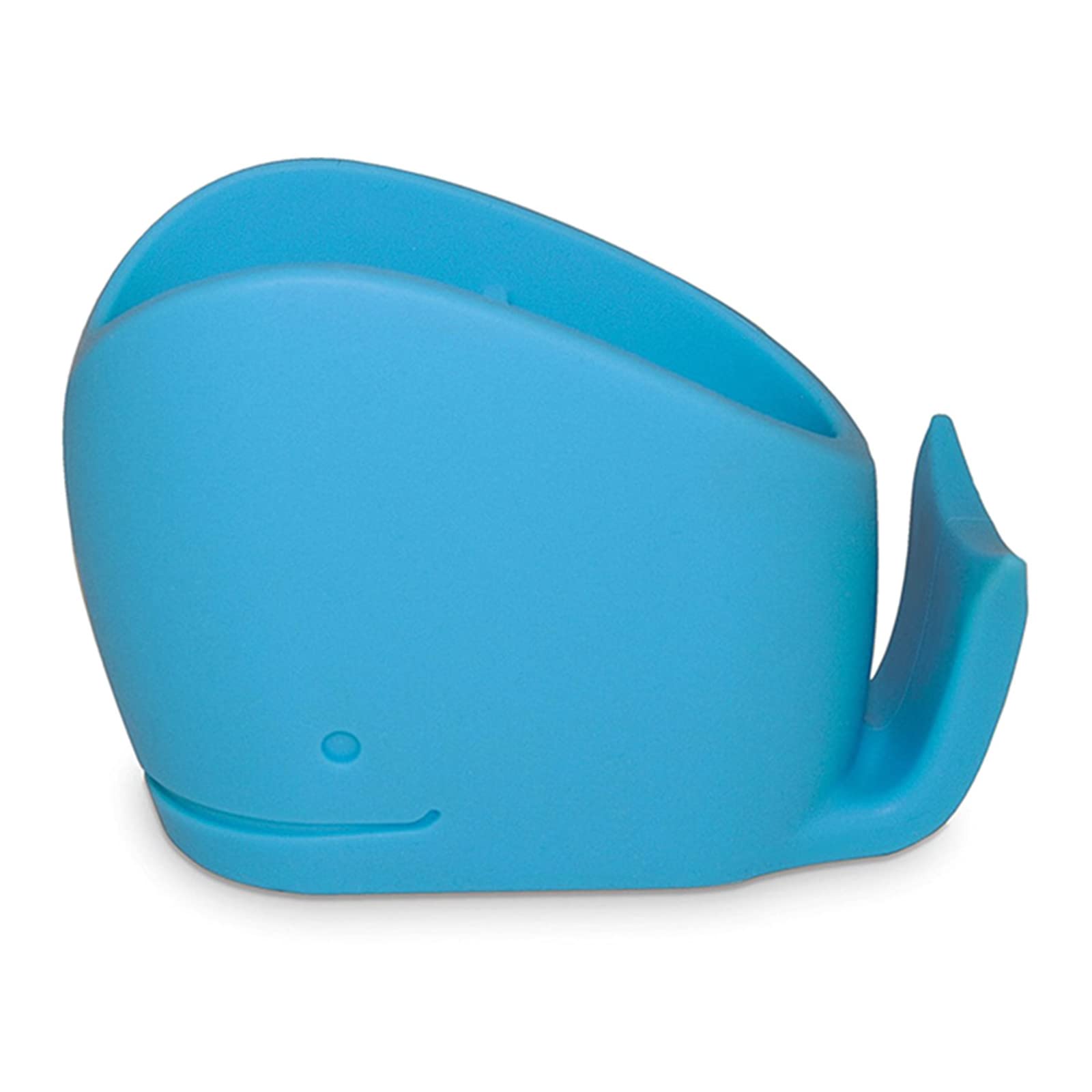 Whale-Shaped Silicone Toothbrush Holder for Kids - Cute Animal Toothpaste Organizer, Blue - Perfect for Bathroom Countertop & Kids' Dental Hygiene Routine