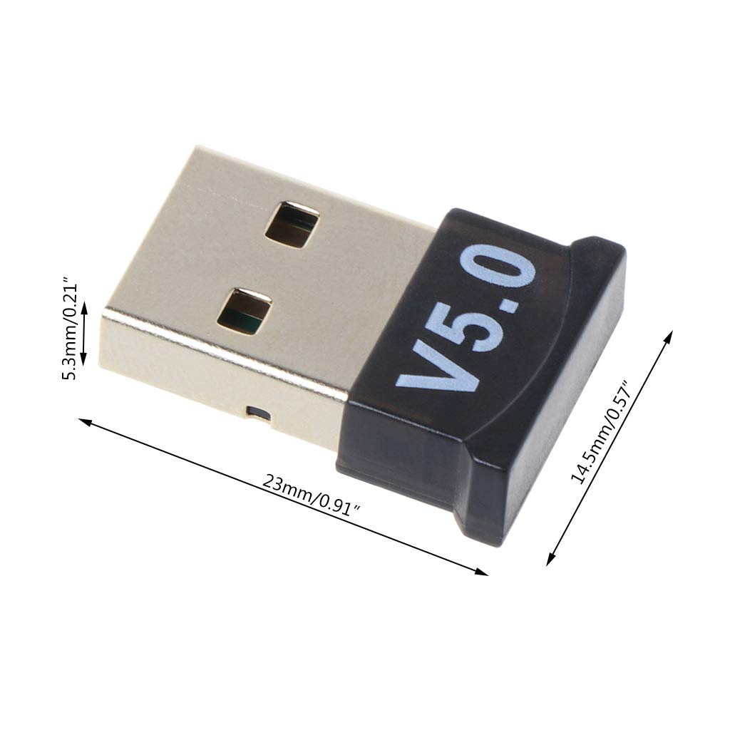MISUVRSE Bluetooth 5.0 Adapter Transmitter & Receiver - Wireless USB Dongle for PC, Laptop, Desktop, Keyboard, Mouse, Headset, Speaker, Nintendo Switch | Plug & Play for Home Office, Gaming, and Entertainment
