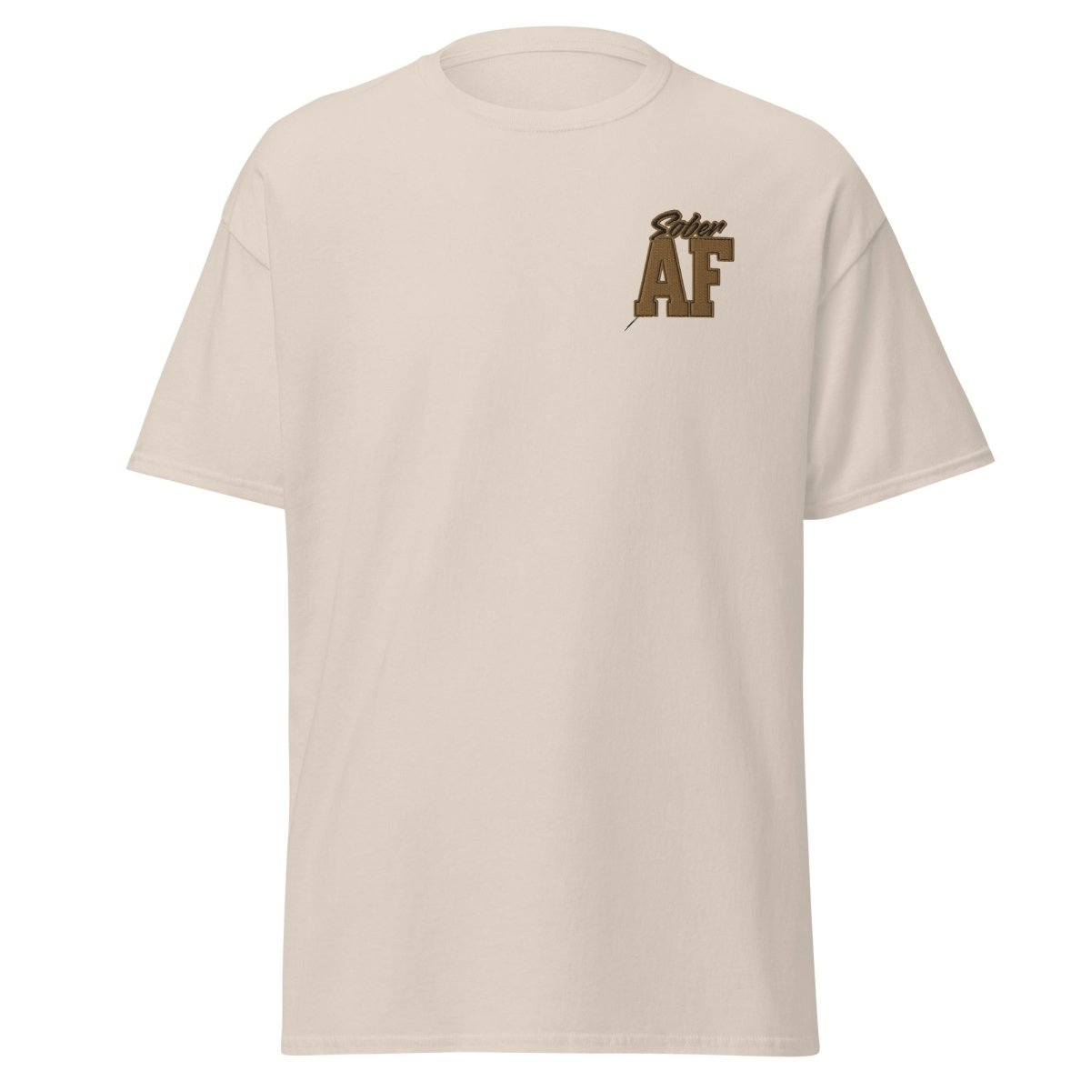 Sober AF Embroidered Unisex Classic T-Shirt - Comfortable Cotton Tee for Everyday Wear, Street Style & Casual Outfits