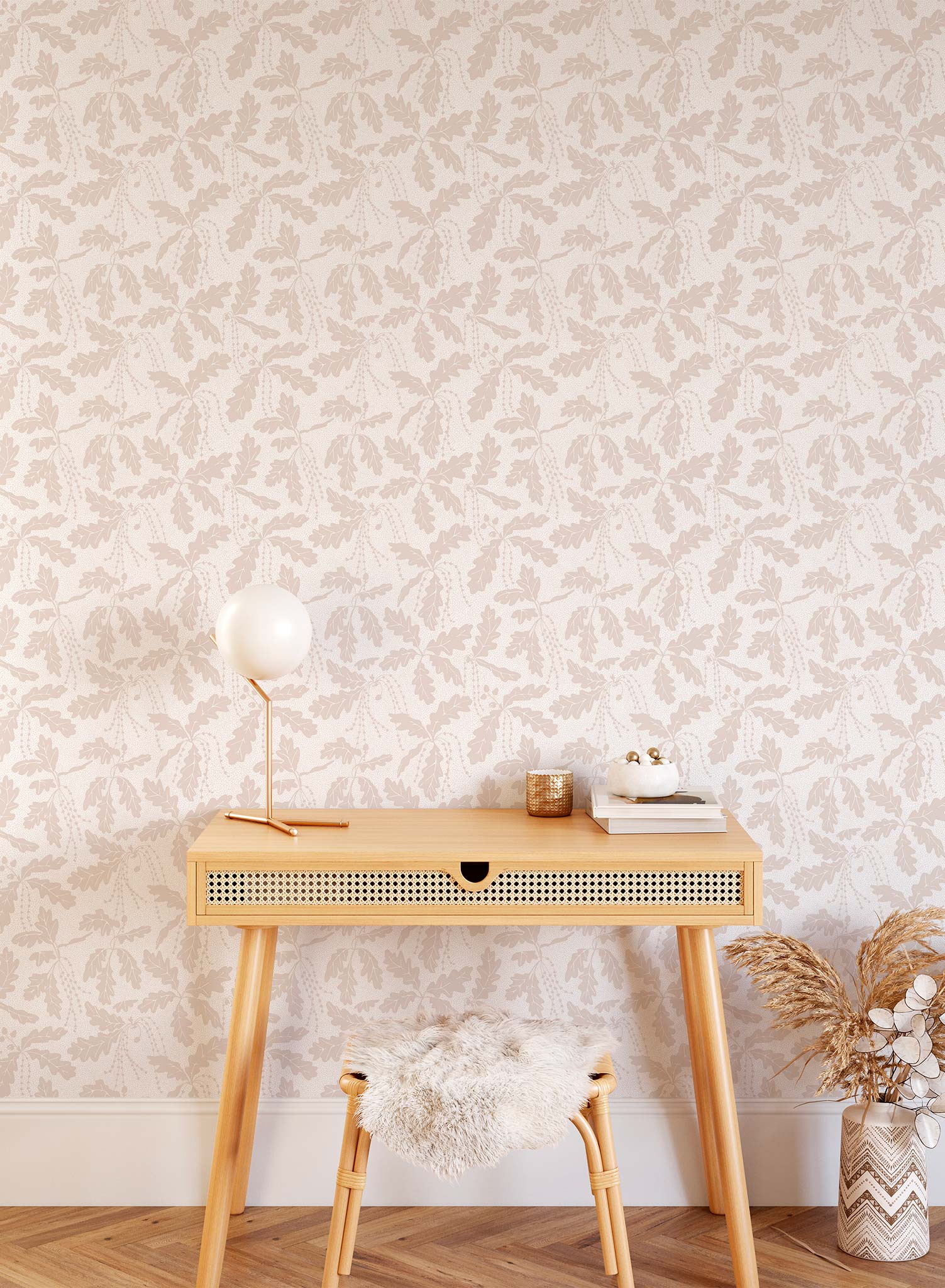 Premium Oak Catkin Wallpaper - Natural Wood Grain Peel and Stick Wallpaper for Home Decor | Perfect for Living Room, Bedroom & Office