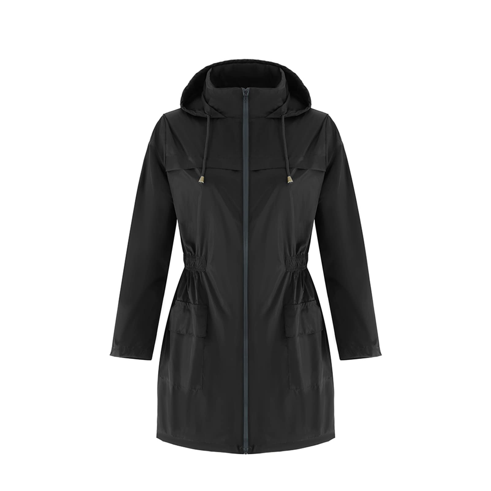 Women's Waterproof Raincoat with Hood - Lightweight Windbreaker Jacket for Outdoor Hiking, Travel & Daily Commute | All-Weather Protection for Rain & Wind