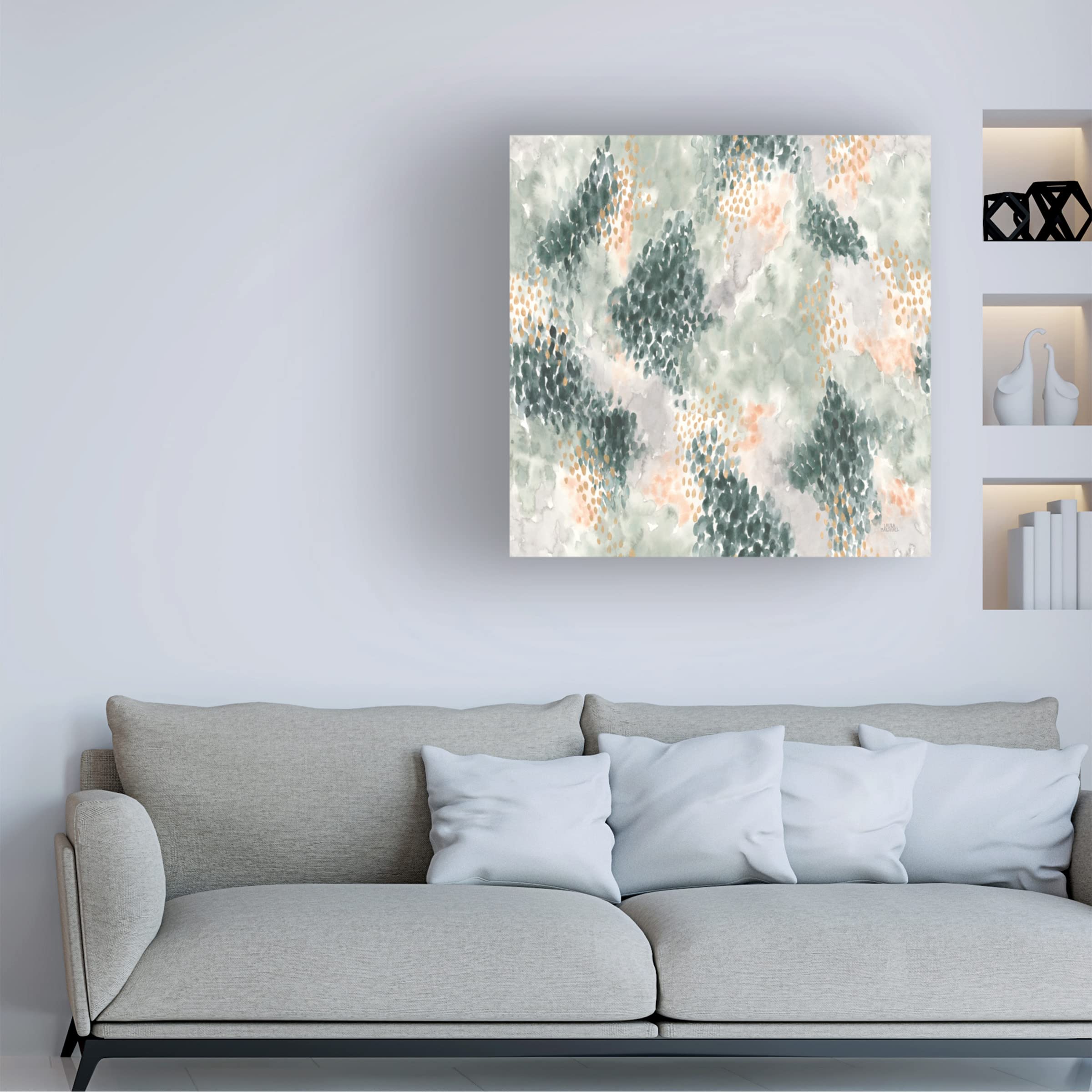 Laura Marshall 'Spring Blooms Pattern III' Floral Canvas Wall Art - Perfect for Living Room, Bedroom & Office Decor