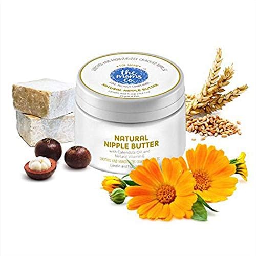 The Moms Co. Natural Nipple Butter - Organic Soothing & Moisturizing Nipple Cream for Sore, Cracked Nipples | Breastfeeding Safe with Kokum Butter & Calendula | 25g | Perfect for Nursing Mothers & Postpartum Care