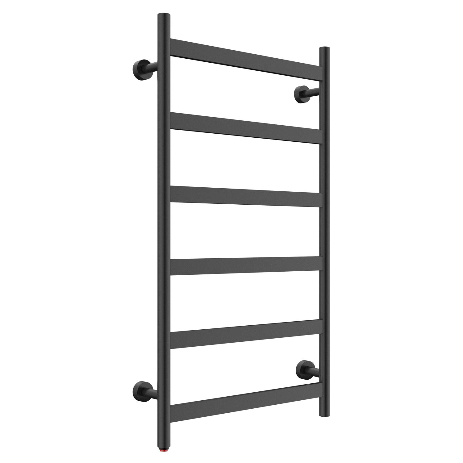 HEATGENE 6-Bar Wall-Mounted Electric Towel Warmer & Dryer - Matte Black - Fast Heating Bathroom Heater for Spa, Luxury Hotels & Home Use