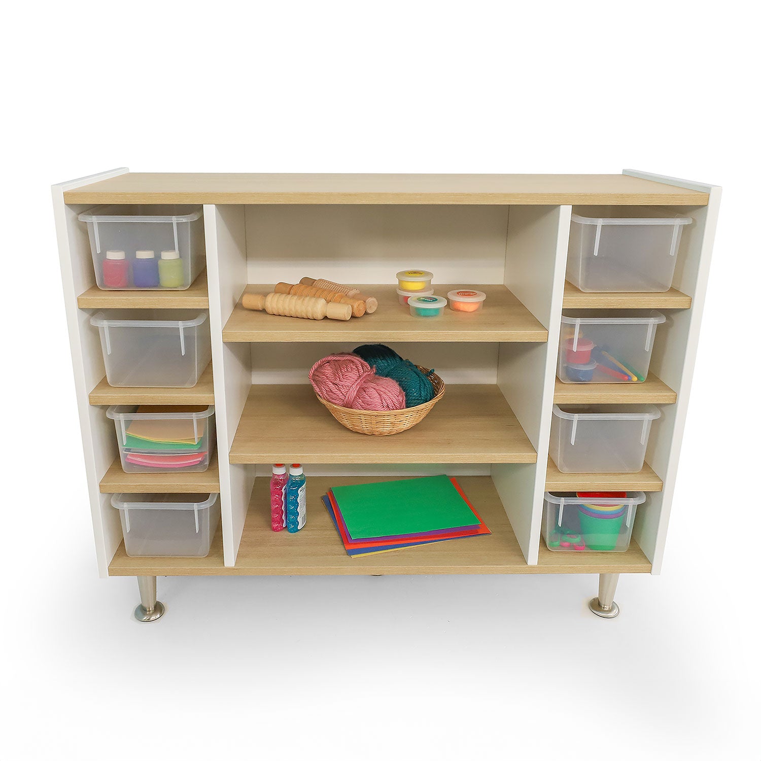 Elevated™ Combo Tray Storage Cabinet WB1139 - Organizer for Kitchen, Bathroom & Office - Space Saving Storage Solution for Utensils, Cosmetics & Office Supplies