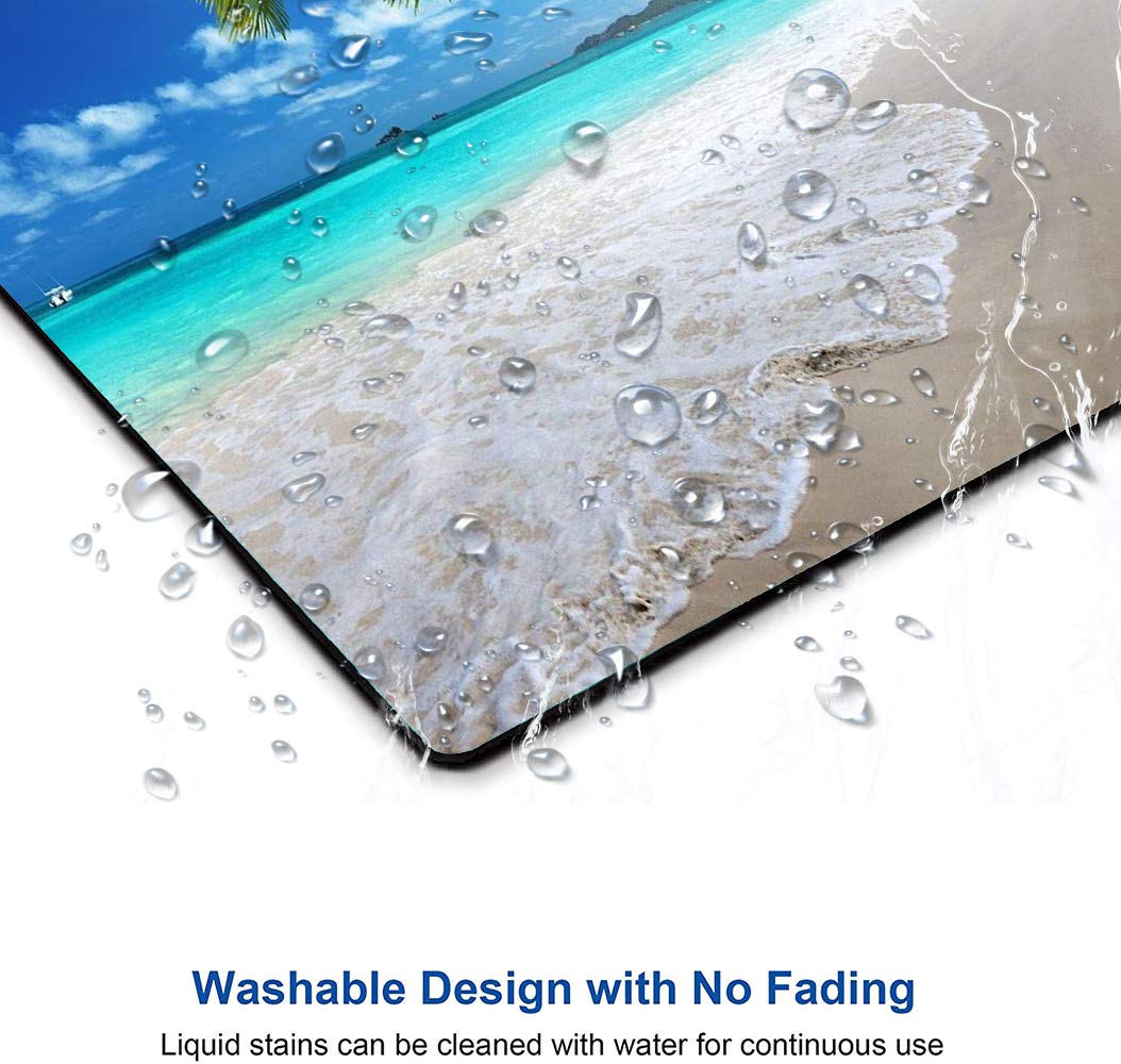Non-Slip Coconut Tree Beach Mouse Pad - Custom Nature Design Gaming Mousepad for Computer, Laptop & Office Use - Perfect for Tropical Decor, Workstations & Gaming Setups
