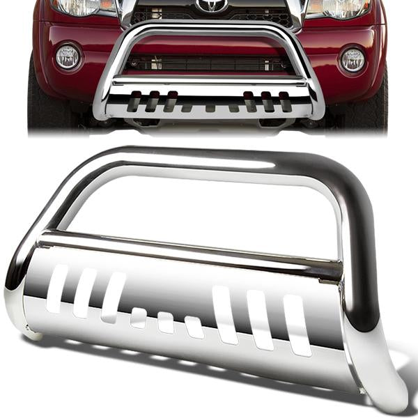 05-15 Toyota Tacoma Bull Bar with Skid Plate - Heavy Duty Stainless Steel Grille Guard for Off-Road Protection & Truck Accessories - Perfect for Adventure, Hunting & Outdoor Activities
