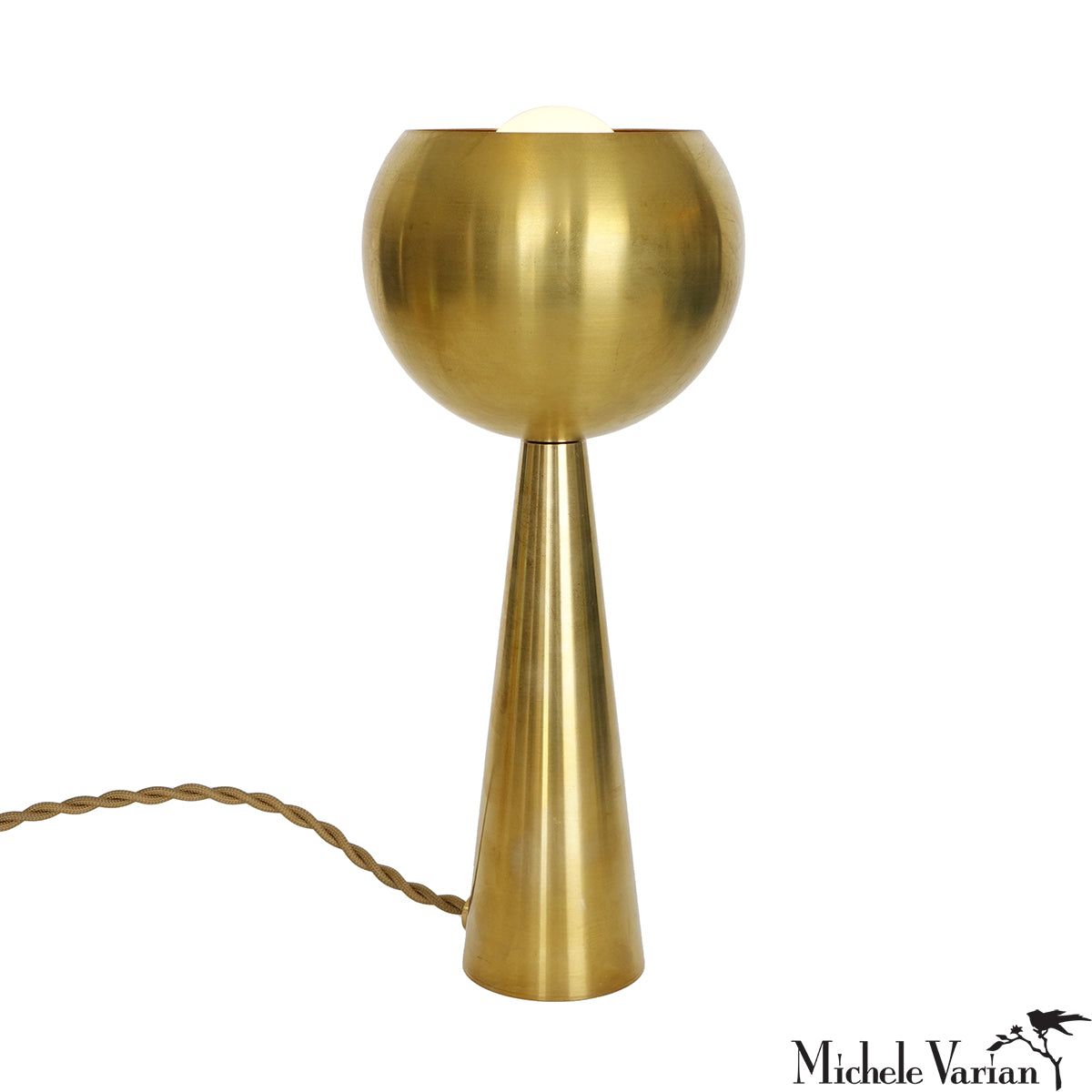 Brass Liberty Table Lamp - Vintage Industrial Style Desk Light for Home Office, Living Room & Bedroom Decor