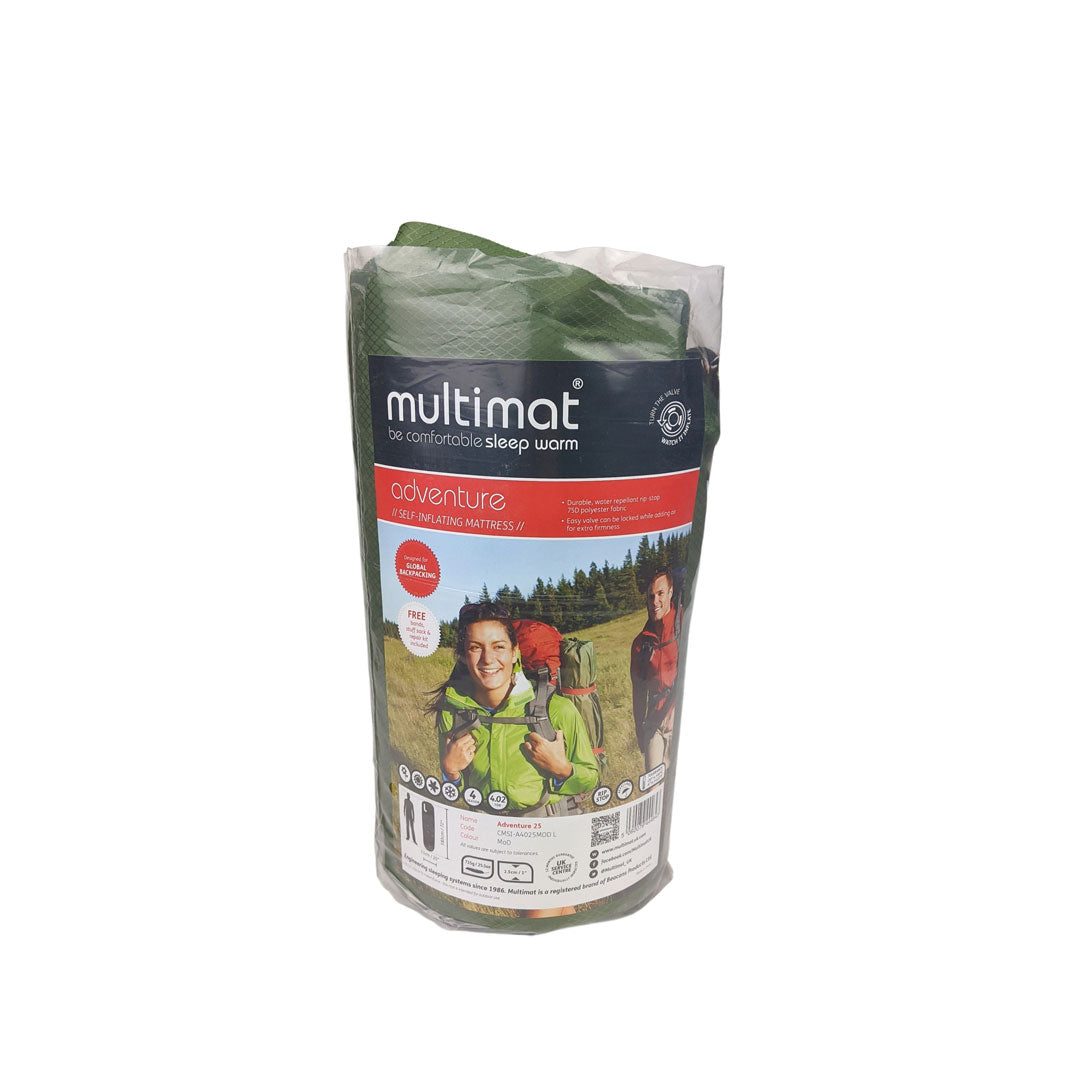Multimat Adventure 25 Self-Inflating Camping Mat - Large Size for Backpacking, Hiking & Outdoor Adventures - Perfect for Camping Trips & Travel Comfort