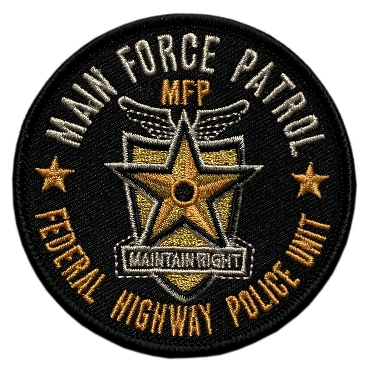 Main Force Police Patrol Patch - Iron On or Sew On (FP1) - Perfect for Uniforms, Tactical Gear & Cosplay