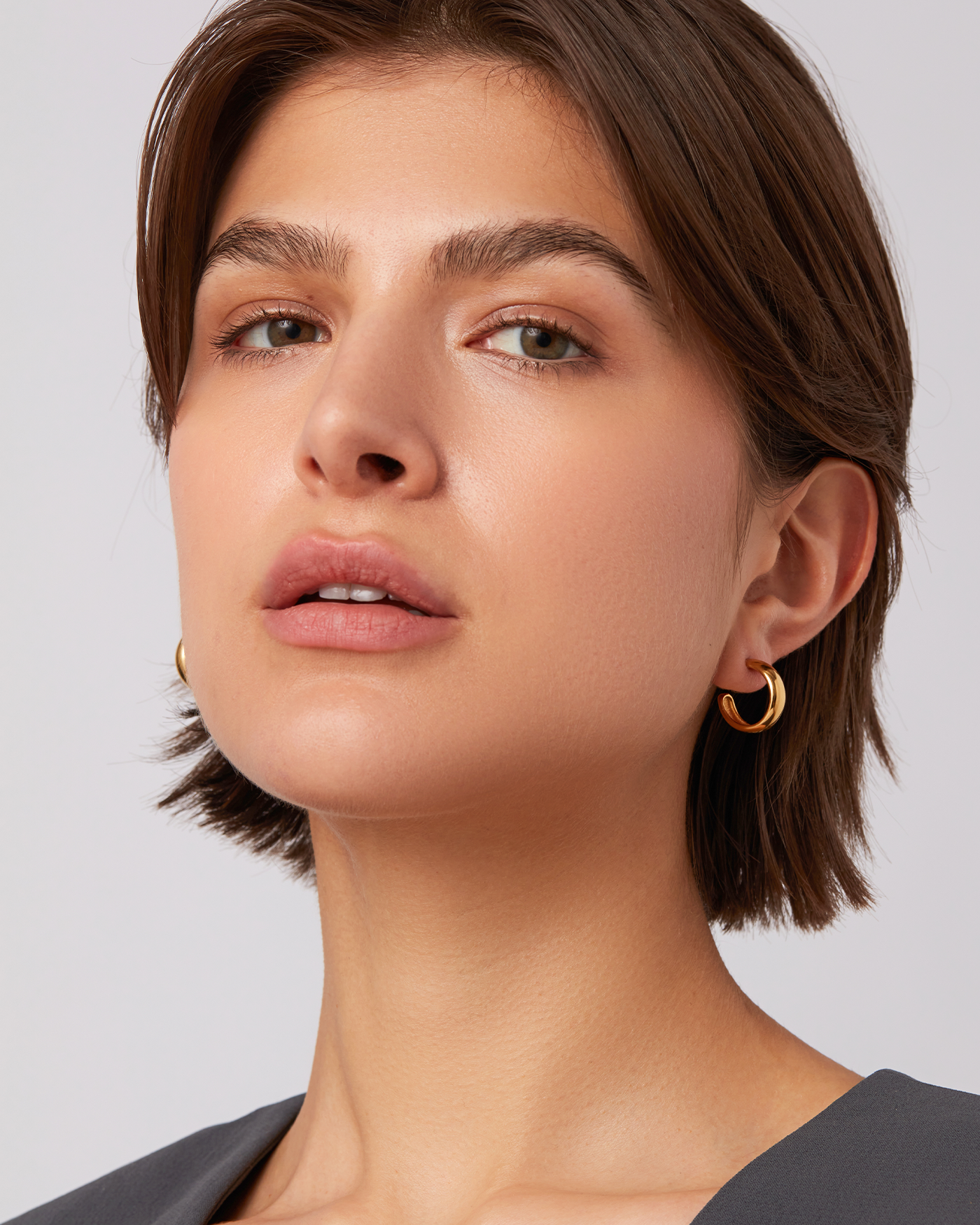 Stylish Small Hoop Earrings for Women - Minimalist Everyday Jewelry for Work & Casual Outfits
