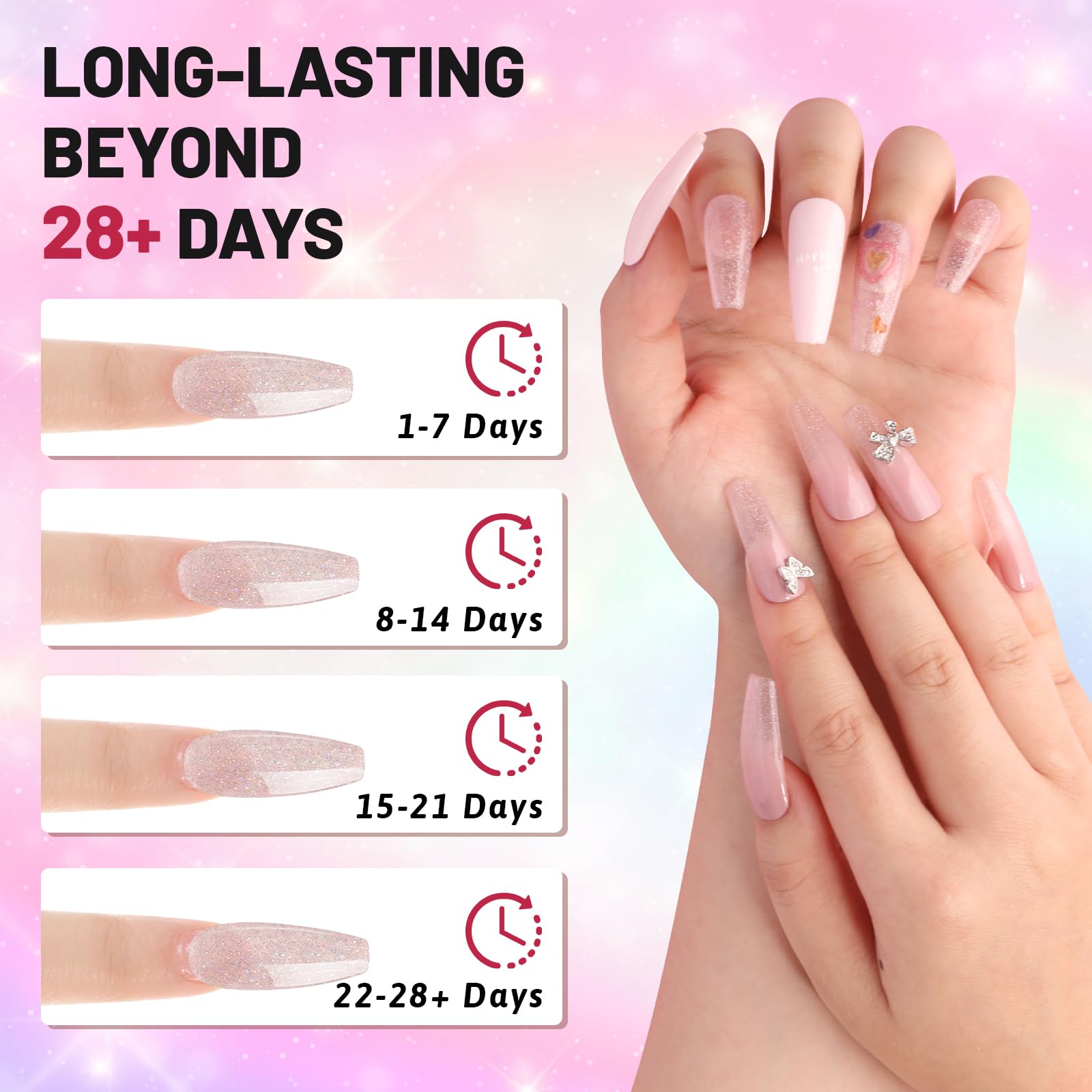 **Aokitec Glitter Jelly Pink Dip Powder - 1Oz Sweet Color Nail Dip Powder for Professional & DIY Nail Art, French Manicure, No UV Lamp Needed - Perfect for Salon, Home, Parties & Special Occasions**