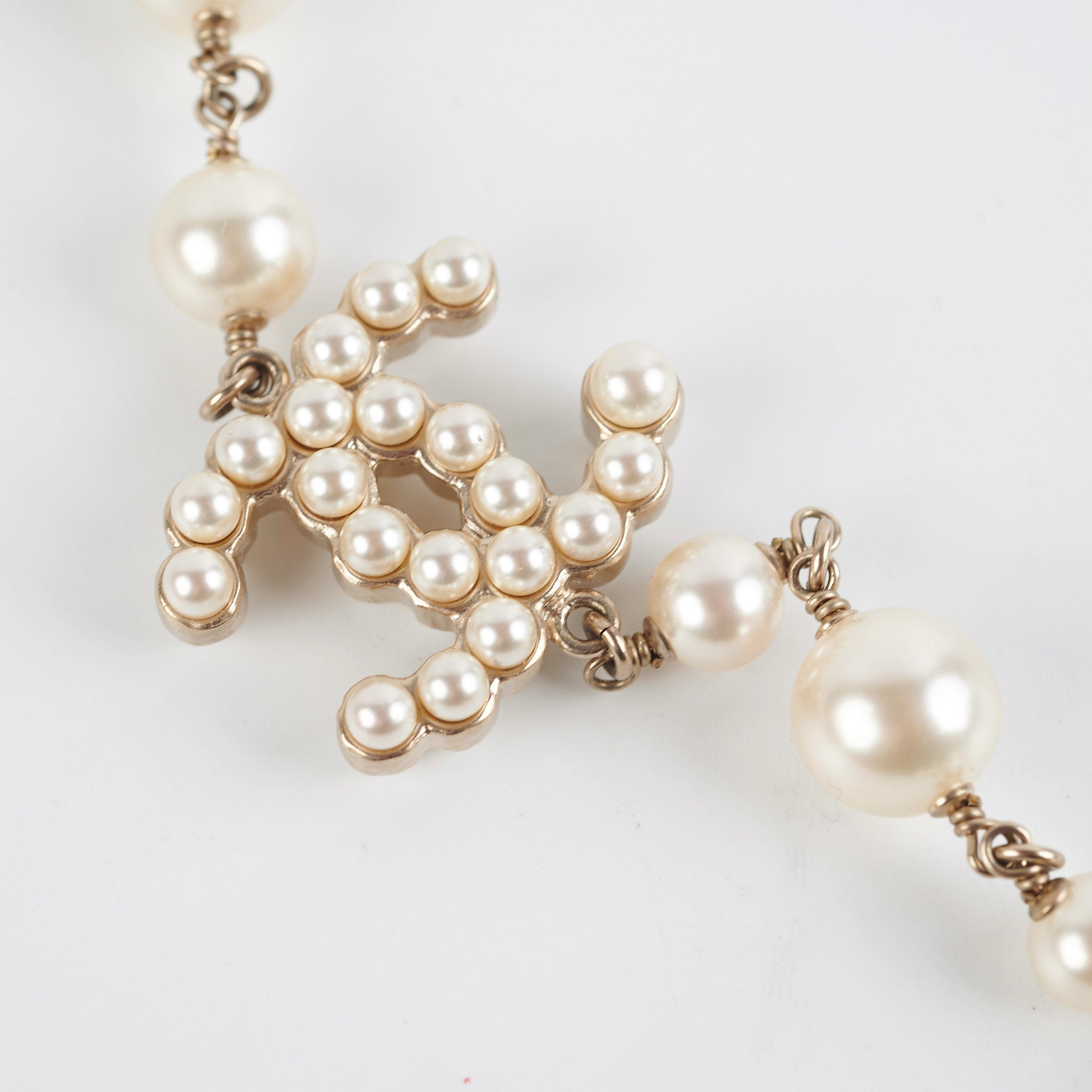 Chanel Inspired Pearl Long Necklace - Elegant Costume Jewelry for Women - Perfect for Parties, Weddings & Evening Events
