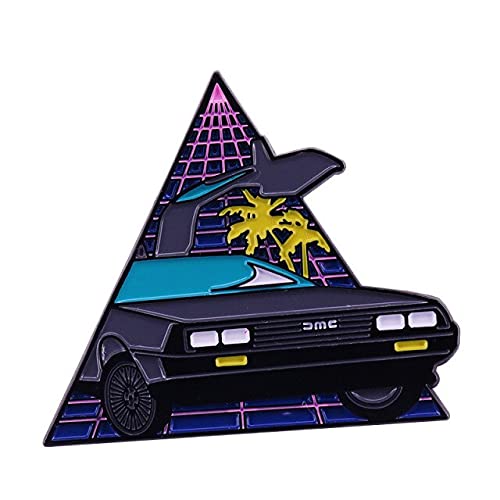 DMC DeLorean Hard Enamel Pin Badge - Retro Wave Gaming Accessory - Perfect Gift for Back to the Future Fans (Men & Women) - Great for Jackets, Backpacks & Hat Decoration