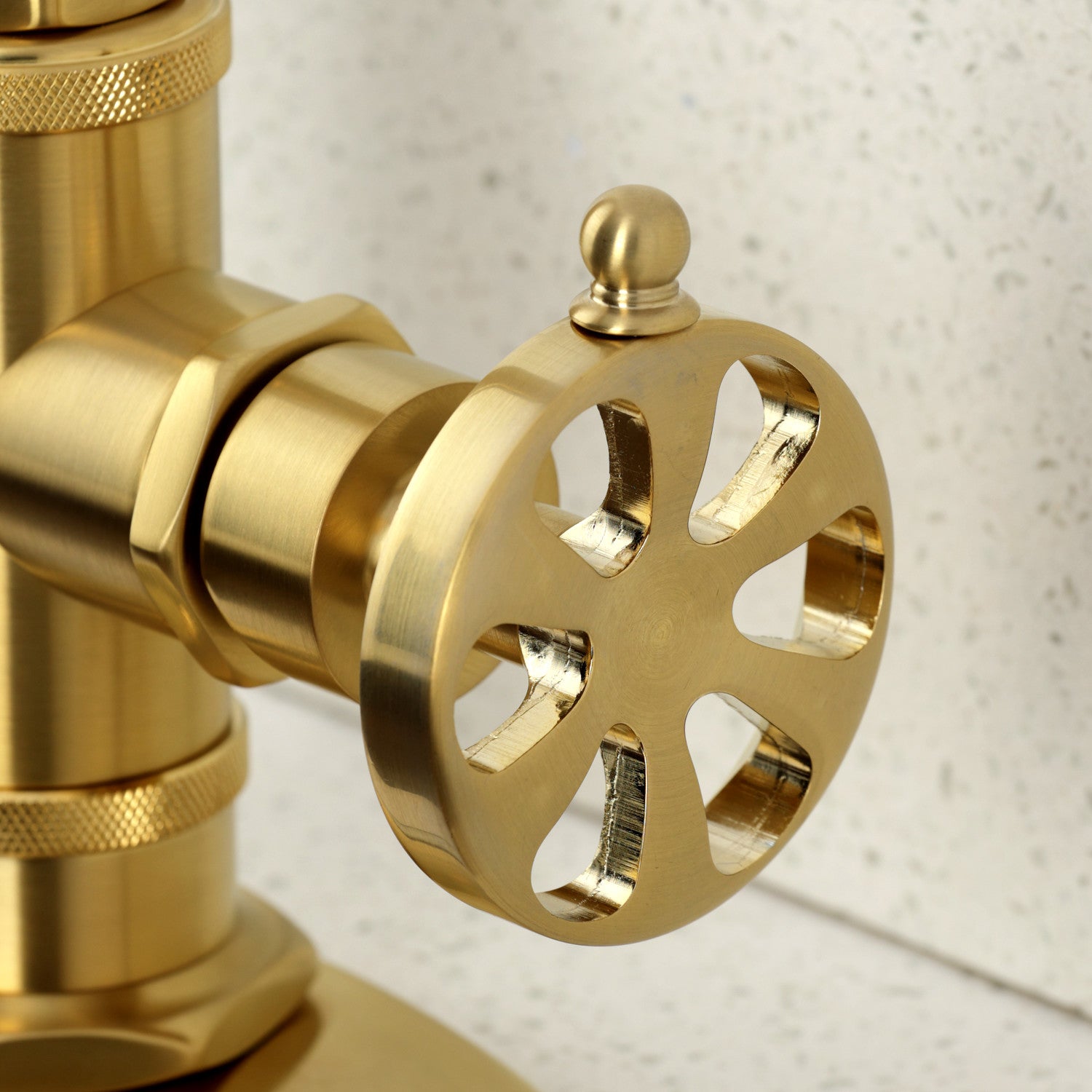 Belknap KSD8507RX Single Handle Deck Mount Bar Faucet in Brushed Brass - Perfect for Kitchen Sinks, Wet Bars, and Outdoor Entertaining Areas