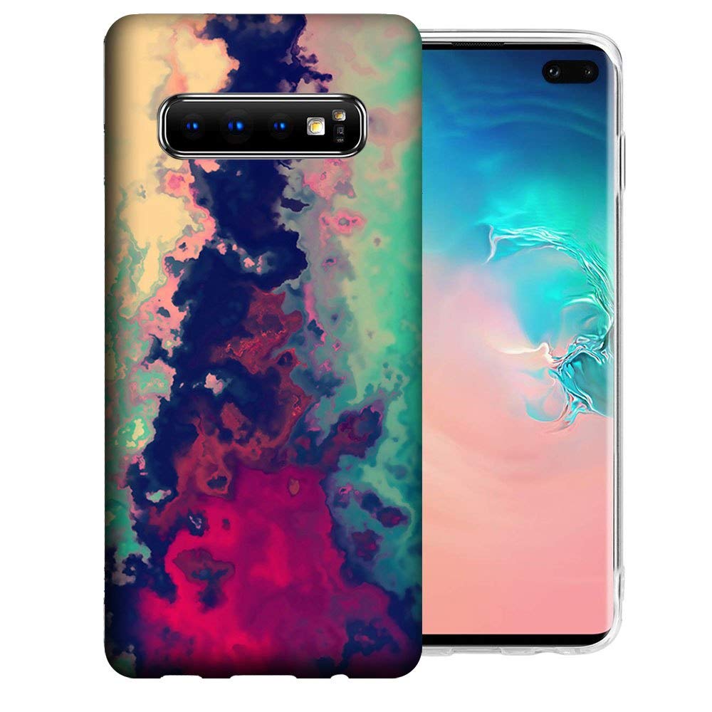 Samsung Galaxy S10 Plus Case - Watercolor Paint Design Flexible TPU Gel Phone Cover | Protective & Stylish for Everyday Use, Work & Travel
