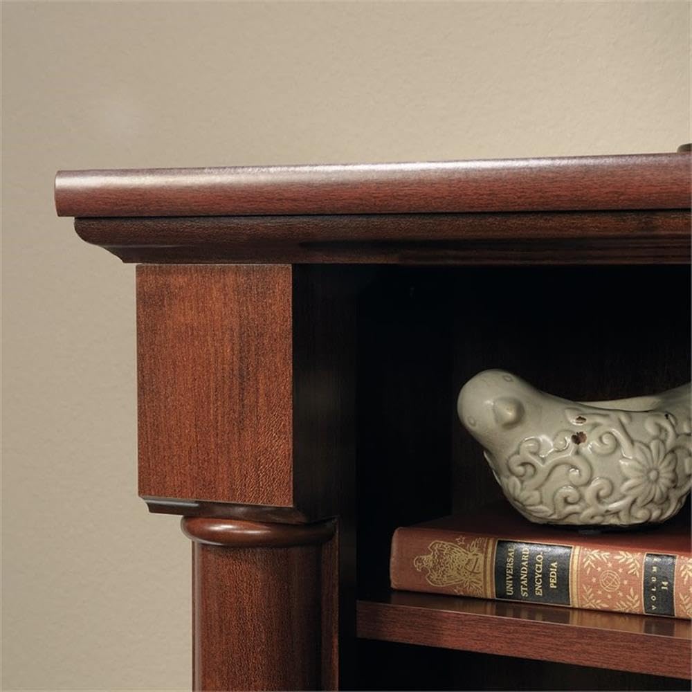 Home Square 2-Piece Office Set with Computer Desk & File Cabinet in Cherry Finish - Perfect for Home Office, Study Room or Small Workspace
