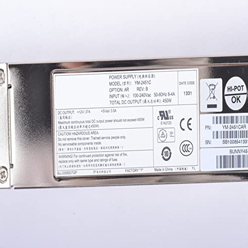 FSP 80Plus Gold Certified 450W Power Supply (YM-2451C) - Reliable PSU for Gaming PCs, Workstations & Home Office Desktops | 3-Year Warranty