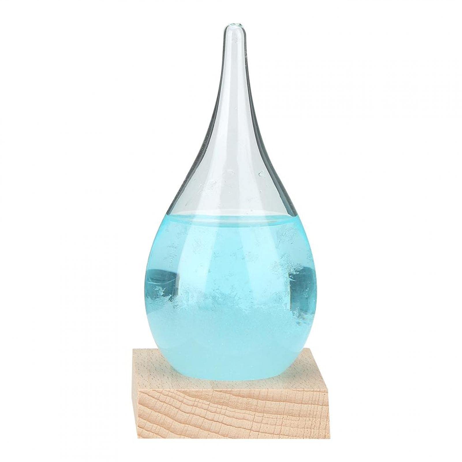 Borosilicate Glass Storm Forecaster - Drop Shape Weather Predicting Bottle for Home & Office Decor (Blue) | Perfect for Weather Enthusiasts, Unique Gift Idea & Science Classroom Demonstration