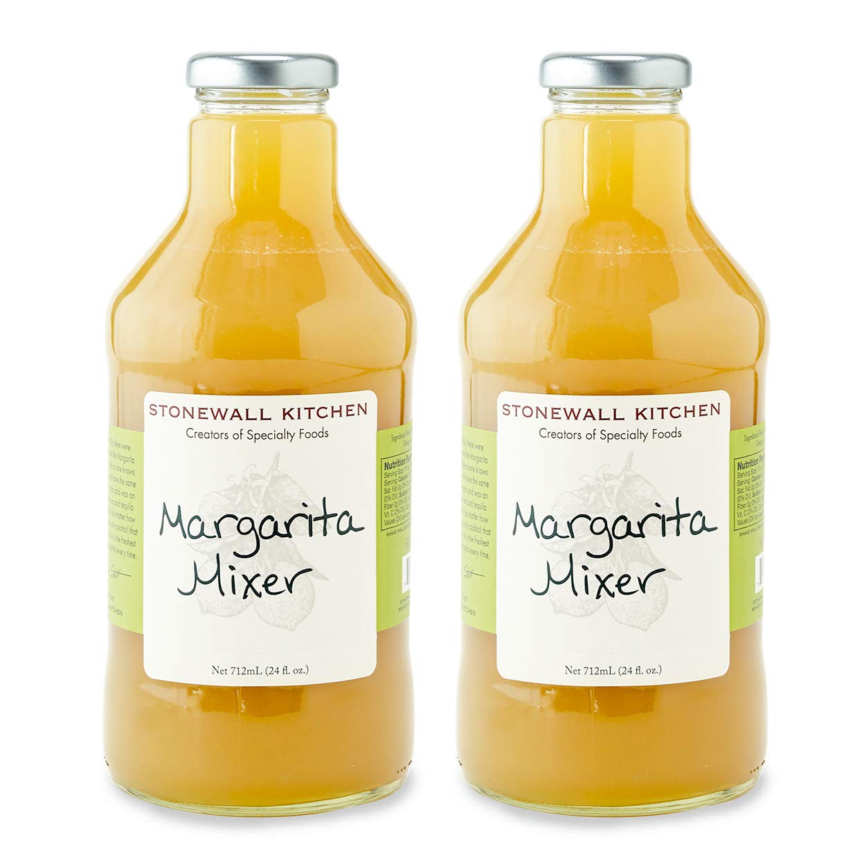 Stonewall Kitchen Margarita Mixer - 24 oz (Pack of 2) | Premium Cocktail Mix for Margaritas, Lime Flavor | Perfect for Parties, BBQs & Summer Gatherings