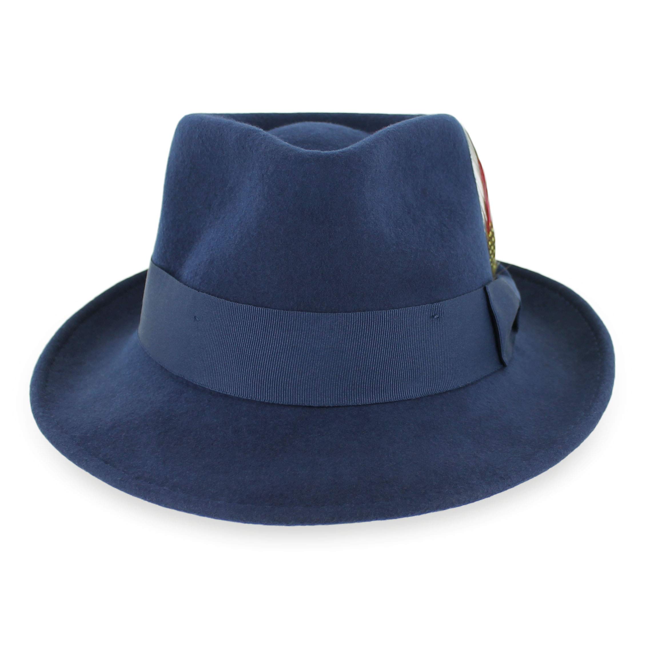 Wool Crushable Fedora Hat for Men - Black, Grey, Navy, Brown - Perfect for Outdoor & Casual Wear