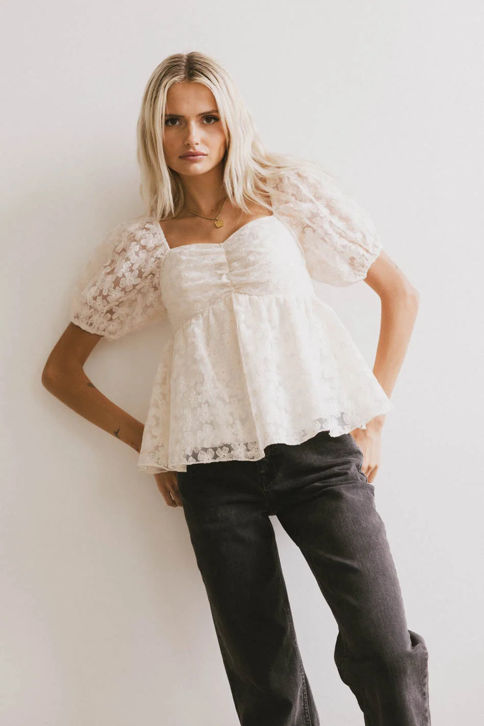 Baylinn Floral Print Peplum Top for Women - Elegant Blouse for Casual Wear, Date Night & Office Outfits
