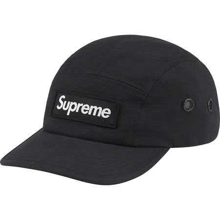 Supreme Military Camp Cap - Black Adjustable Snapback Hat for Men & Women | Casual Streetwear, Outdoor Activities, and Urban Fashion