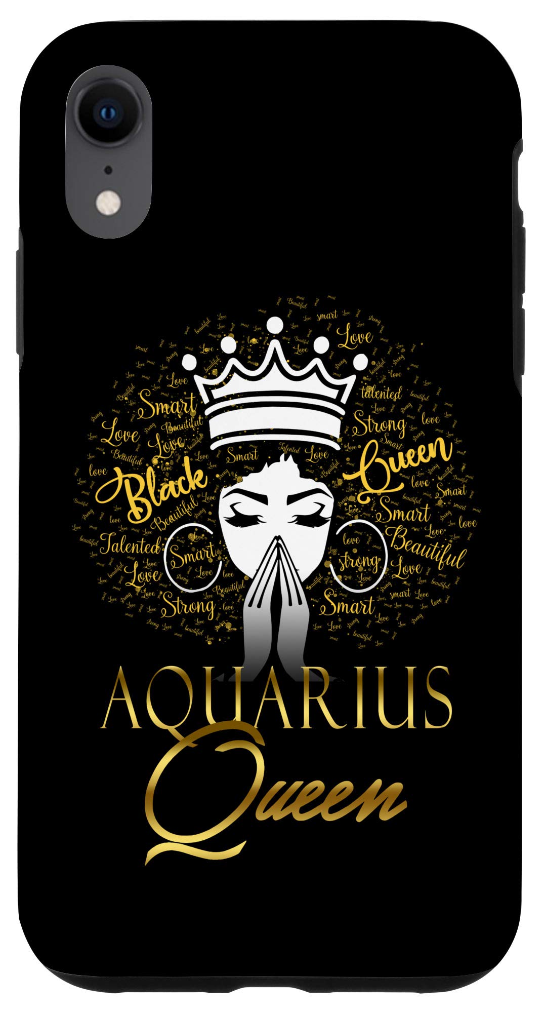 iPhone XR Praying Aquarius Queen Case - Black Lives Matter Zodiac Design, Perfect for Birthdays, Daily Use, and Gift Giving