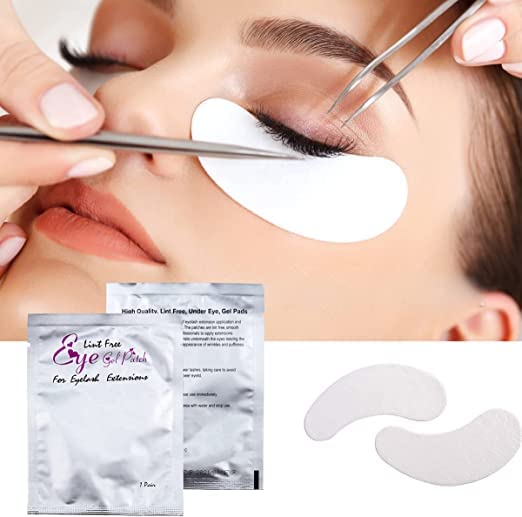 50 Pairs Eyelash Extension Gel Pads - DIY False Eyelash Adhesive Patches for Professional & Home Lash Makeup | Perfect for Salon, Spa & At-Home Beauty Care
