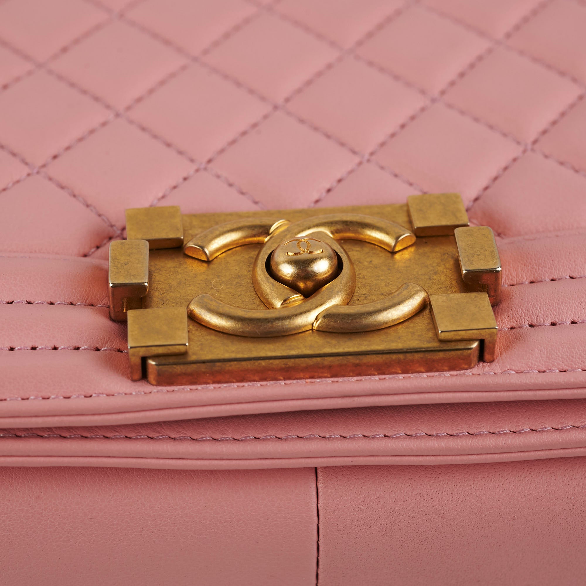 Chanel Old Medium Boy Bag in Pink Lambskin Leather - Luxury Crossbody Bag for Women, Perfect for Date Night & Special Occasions