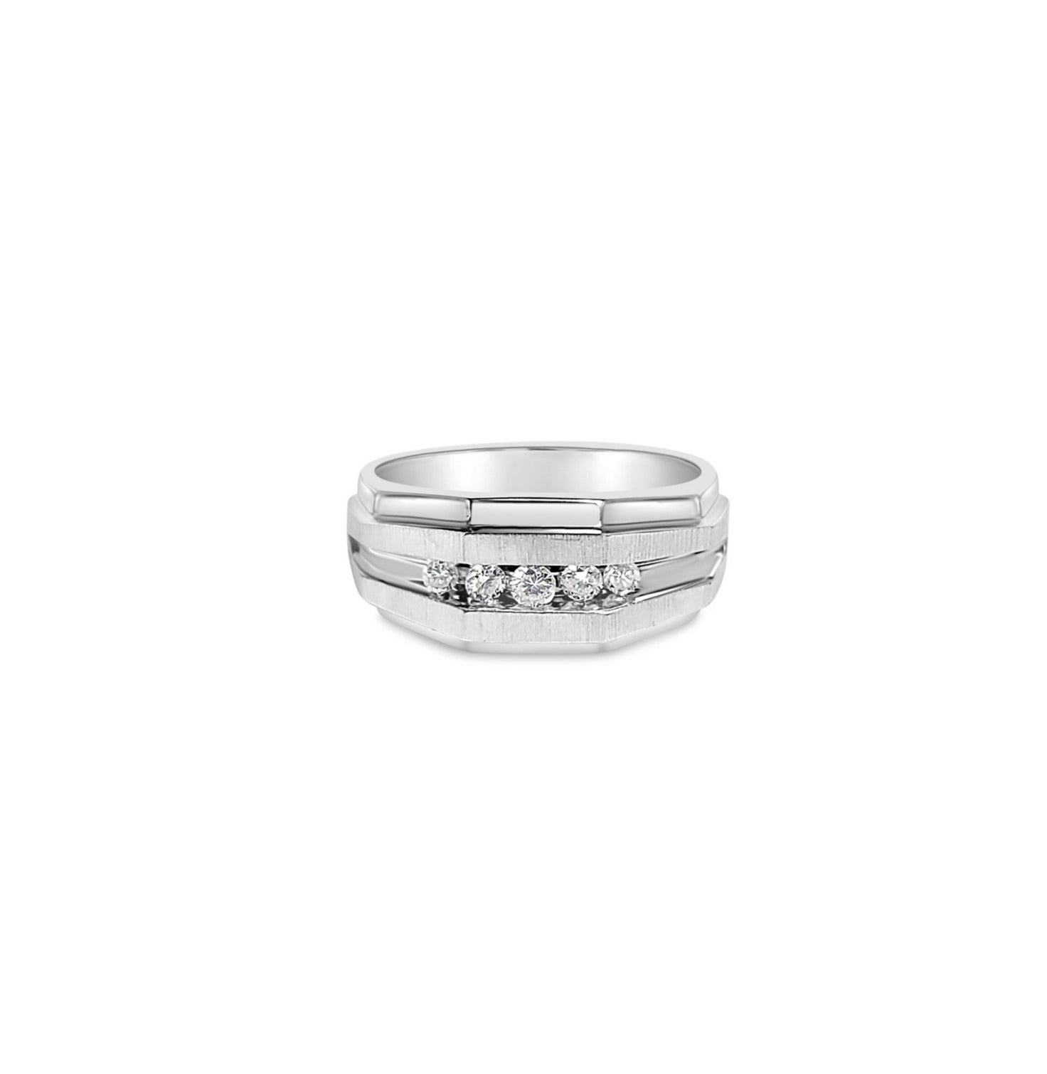 10K White Gold Diamond Wedding Band for Women - Satin Finish Engagement Ring, Anniversary Gift for Her - Perfect for Bridal, Proposals & Special Occasions