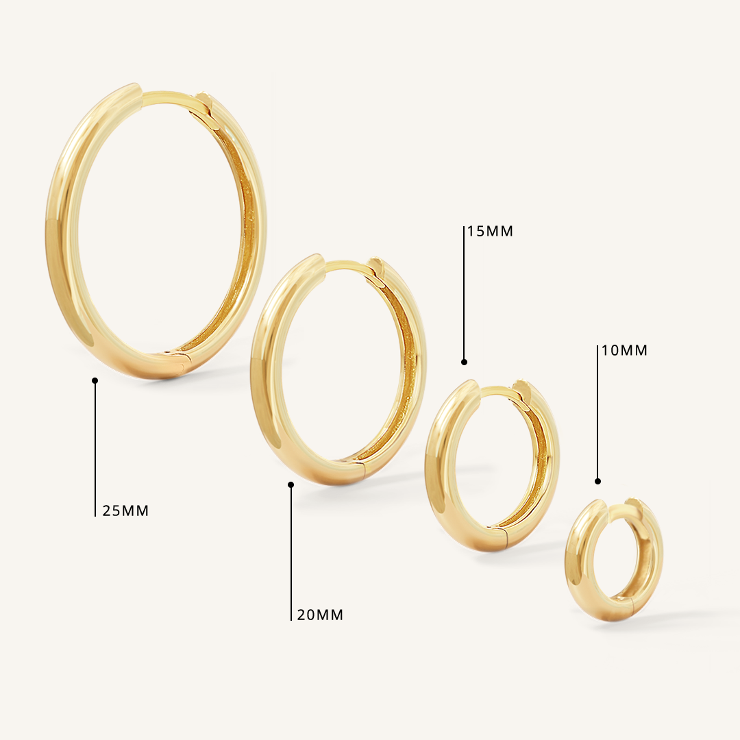 Devote Heart Plain Hoops - Minimalist Sterling Silver Hoop Earrings for Women, Everyday Wear & Special Occasions