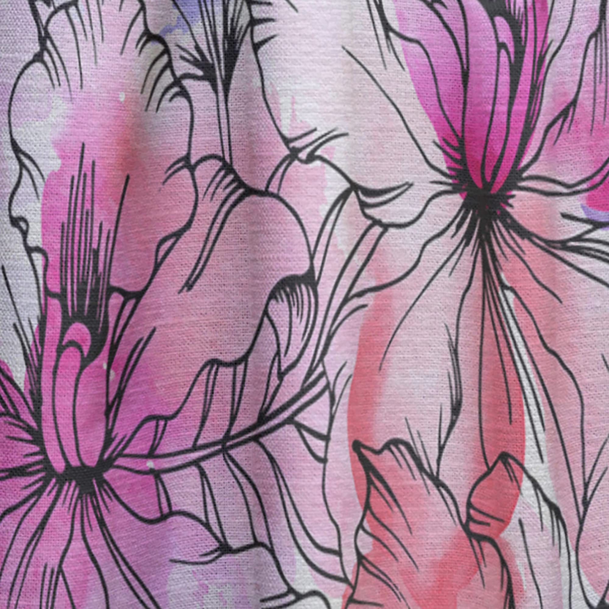 Floral Pattern Thermal Insulated Curtains for Bedroom & Living Room - 52x108 Single Panel Window Drapes - Perfect for Home Decor, Privacy & Energy Efficiency