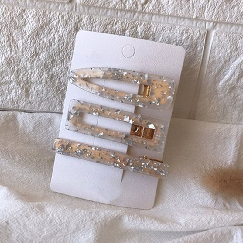 Elegant Women's Fashion Hair Clips - Pearl & Acetate Geometric Design Hair Accessories for Parties, Weddings & Everyday Style