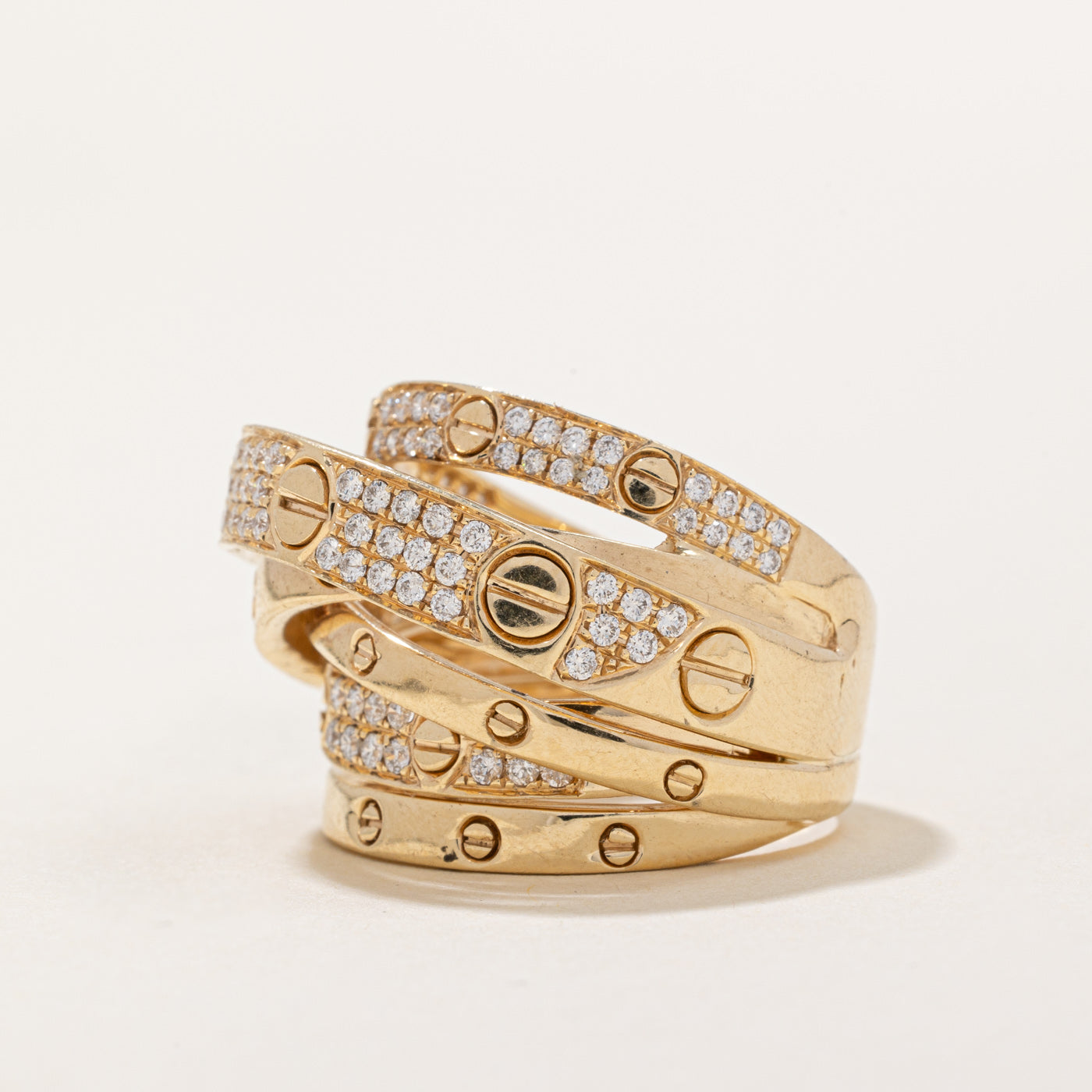 Elegant Overlapping Diamond Ring - 0.50 Carat Total Weight (CTW) - Size 7.5 - Perfect for Engagement, Anniversary & Special Occasion Gifts