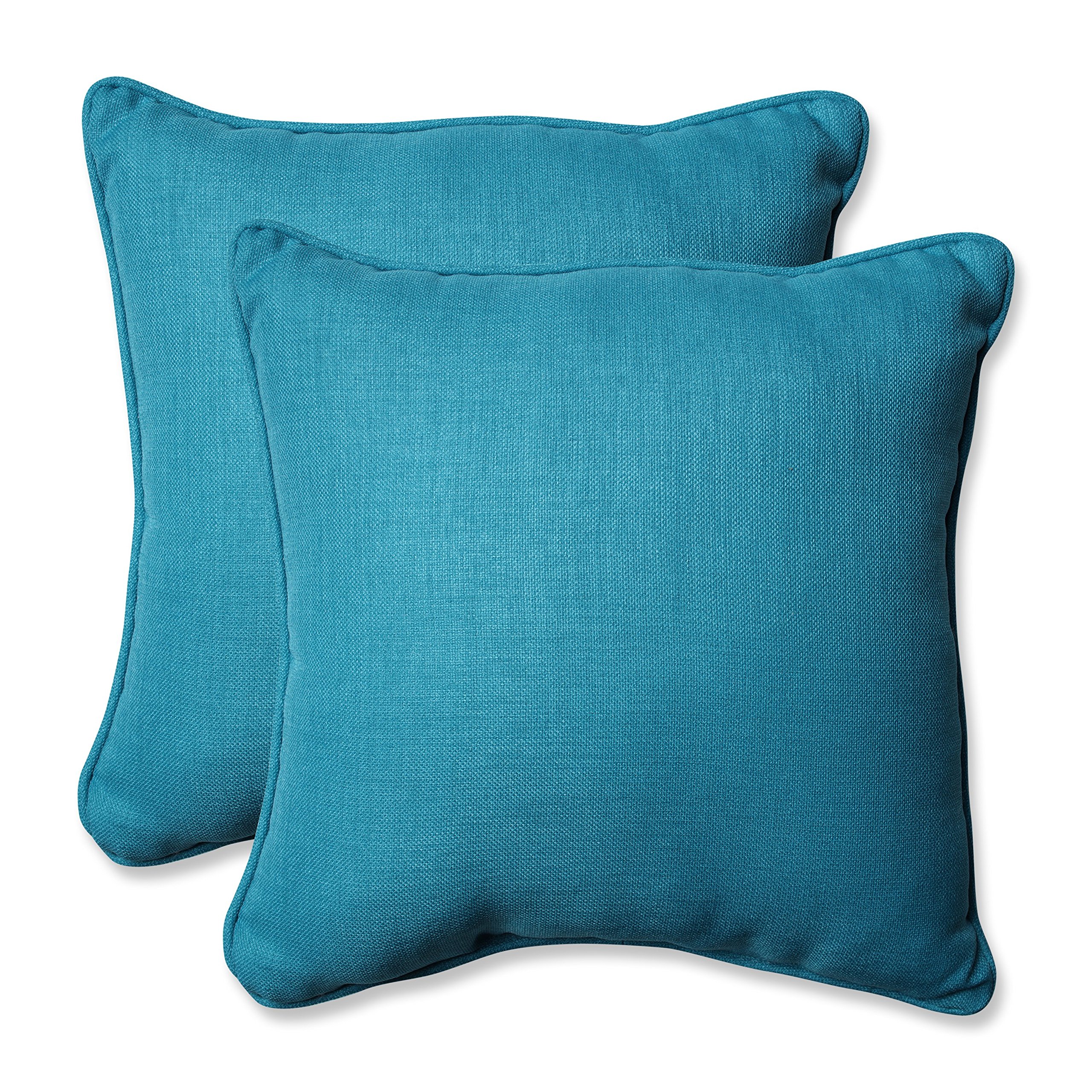 Premium Peacock Print Throw Pillows 18.5x18.5 Inch - 2 Pack Blue Decorative Cushions for Outdoor & Indoor Use - Perfect for Sofa, Bed, Patio and Home Decor