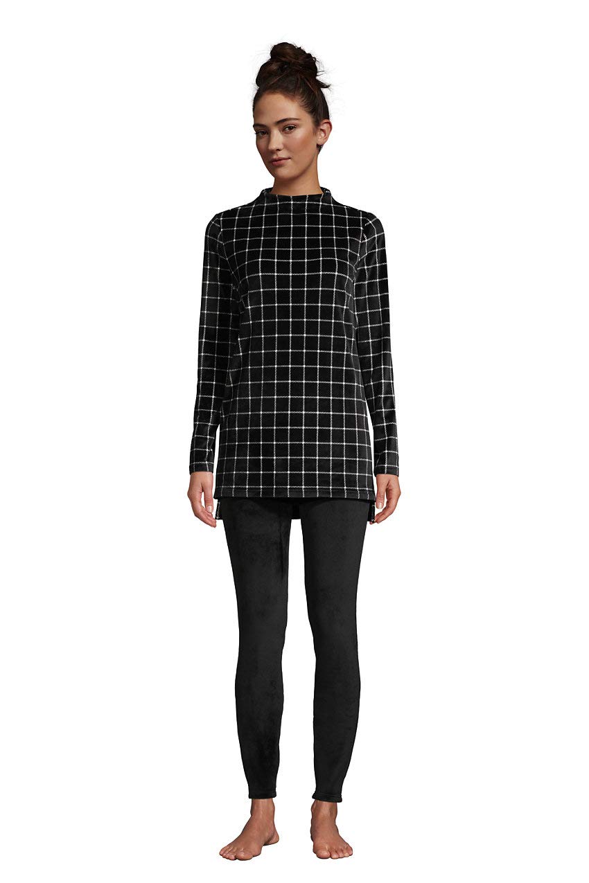 Lands' End Women's Soft Flannel Pajama Set - Long Sleeve Top & Printed Pants for Cozy Sleepwear | Perfect for Winter Nights, Lounging & Gift Giving