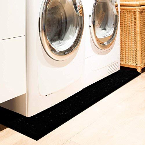 Premium Anti-Slip Rubber Floor Mats for Washer & Dryer - Noise Reducing Laundry Room Mats for Basement, Garage & Utility Rooms - Heavy Duty Waterproof Protection for Appliances