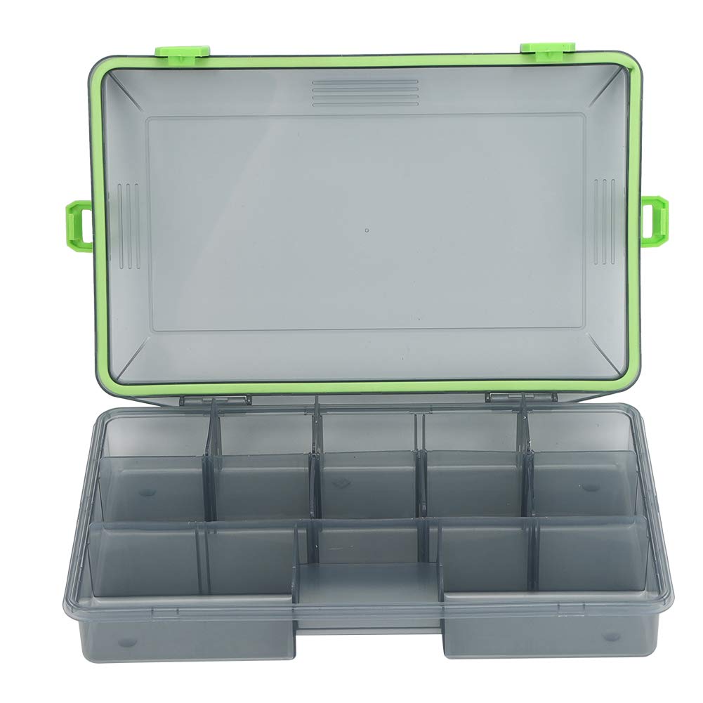 Keenso Multifunctional Plastic Fishing Lure Storage Box - Waterproof Bait Organizer with Adjustable Dividers for Artificial Lures, Tackle & Gear - Perfect for Bass, Trout & Saltwater Fishing Trips