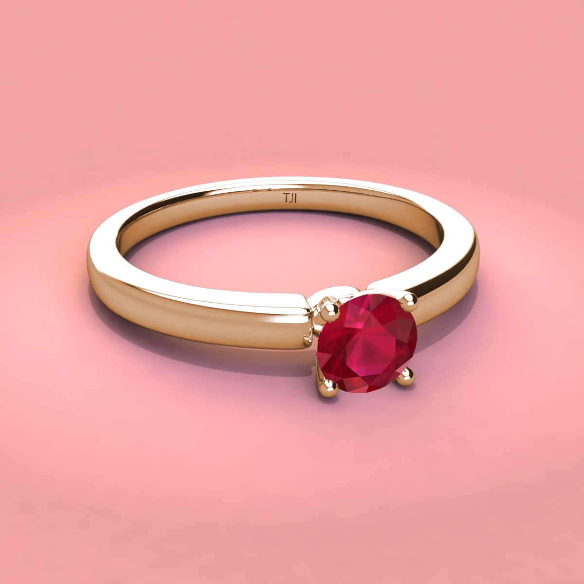 0.95ct Ruby Solitaire Ring in 14K Rose Gold - Elegant Engagement & Wedding Jewelry for Women - Perfect for Anniversaries, Proposals & Special Occasions