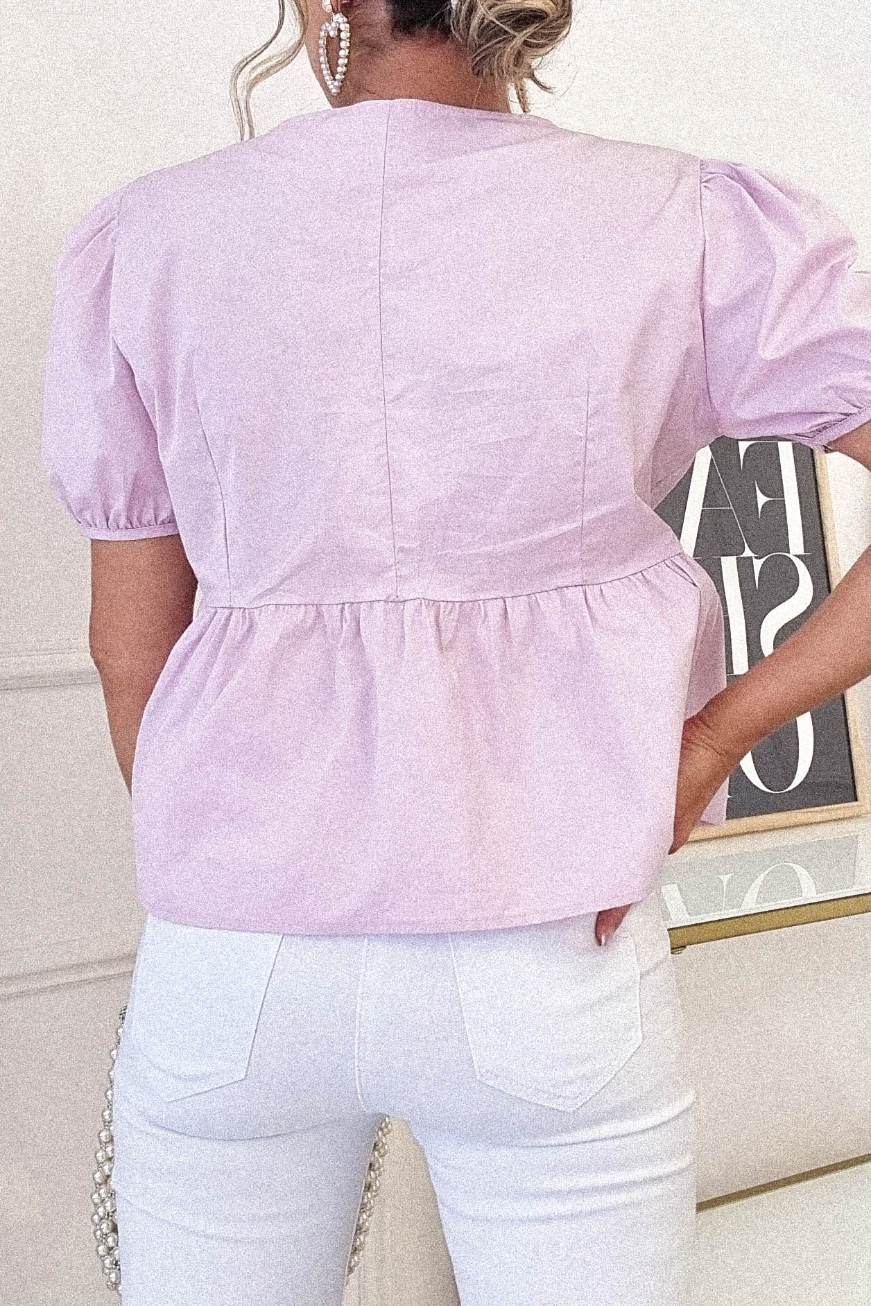 Minnie Bow Detail Blouse for Women - Elegant Lilac Tops for Casual Wear & Office Outfits | Perfect for Date Nights, Parties & Spring Fashion
