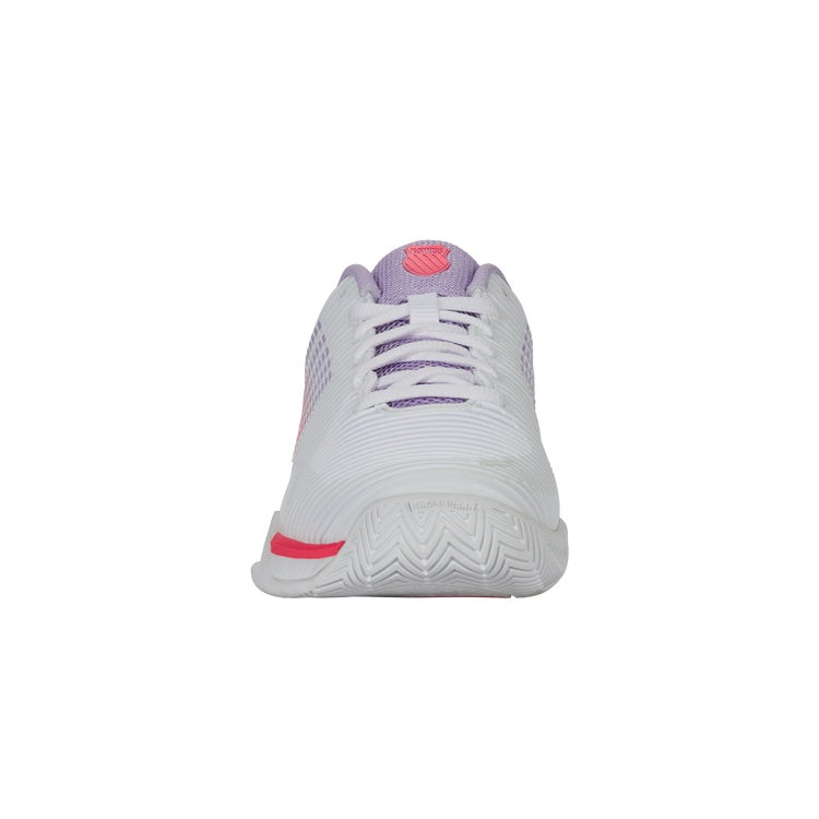 K Swiss Hypercourt Express 2 Wide Women's Tennis Shoes - White/Pink/Purple (6807 182) | Lightweight Comfort for Court Play & Casual Wear