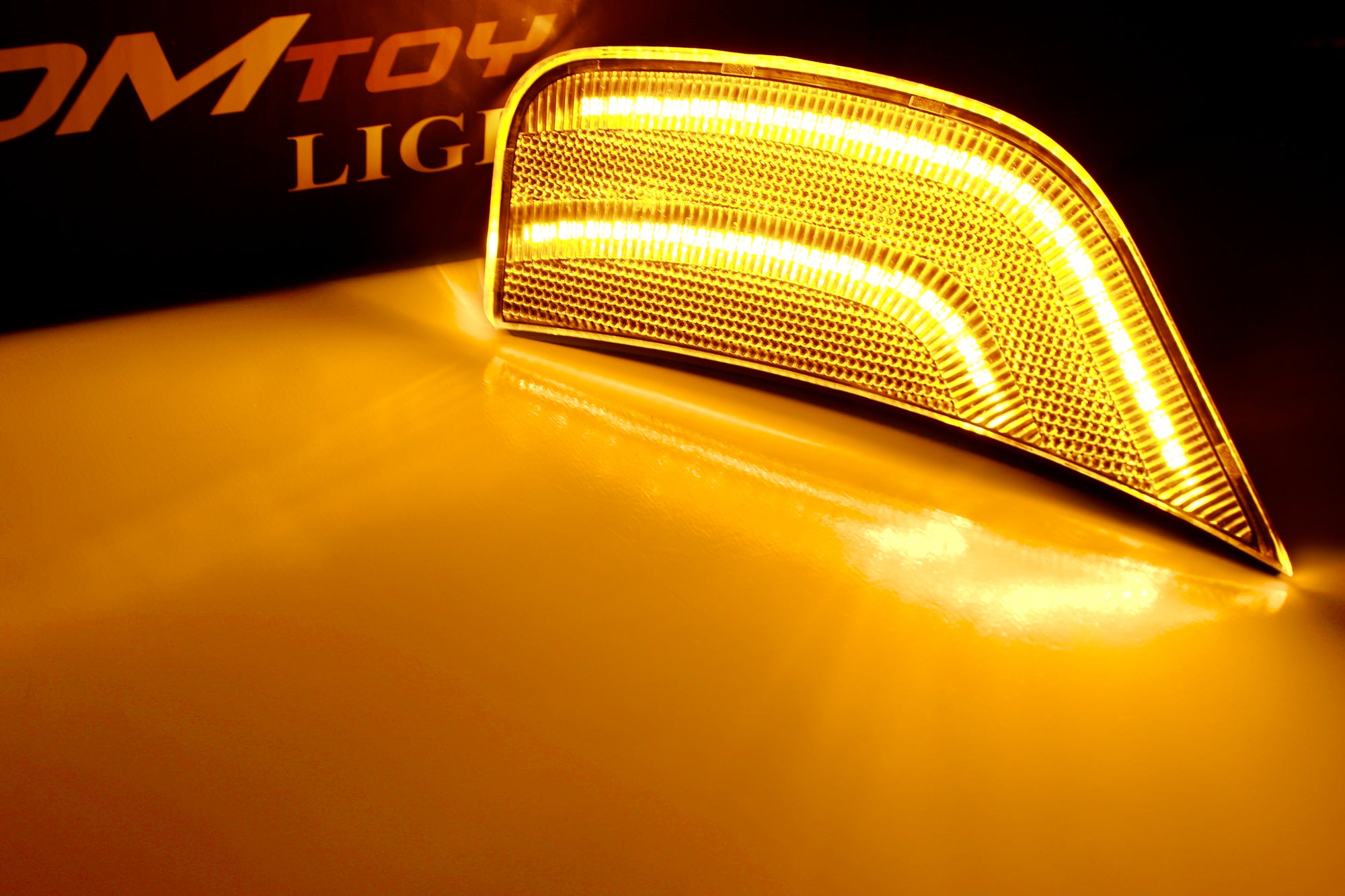 Amber LED Side Marker Lights for 2021-2024 Chevy Suburban, GMC Yukon, Cadillac Escalade - Clear Lens with Double Stripe Design - Enhanced Visibility & Style for Night Driving & Off-Road Adventures