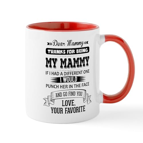 White/Red Inside - Dear Mammy, Love, Your Favorite Mugs