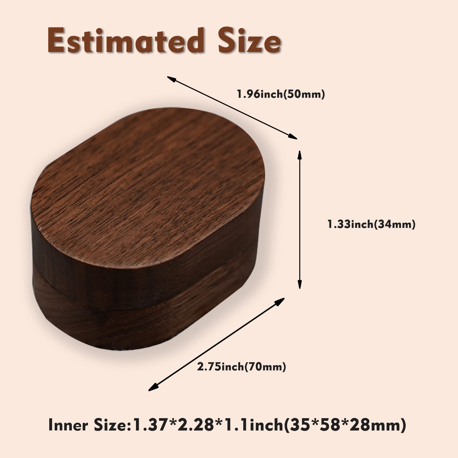 Personalized Wooden Ring Box for Wedding Proposal & Engagement - Custom Text & Pattern Engraved - Perfect for Romantic Ceremonies, Anniversaries & Gift Giving