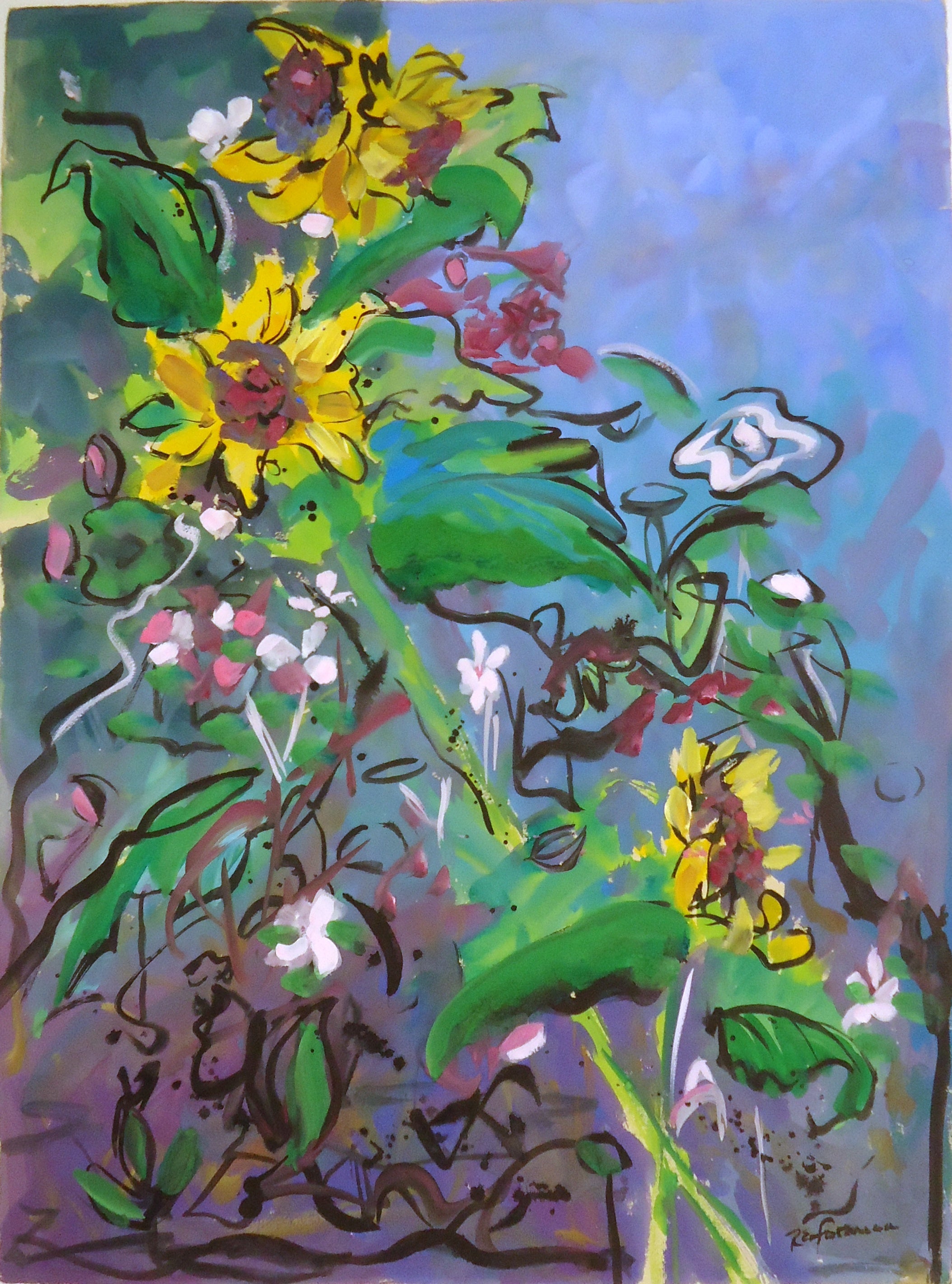 Ruth Formica: In the Garden - Vintage Floral Wall Art Print for Home Decor | Perfect for Living Room, Bedroom & Office Decorations